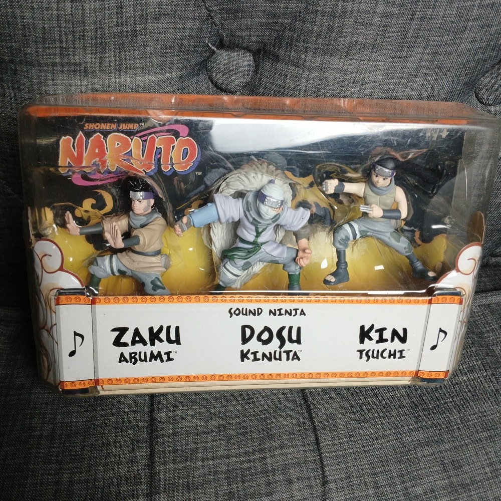 VTG Shonen Jump NARUTO Zaku Dosu Kin‎ Sound Ninja Action Figures Mattel New -ZD
